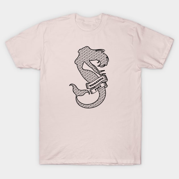 Wandering Free Mermaid Tattoo T-Shirt by EightUnder